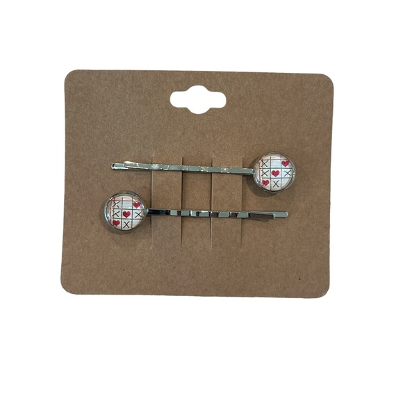 NEW Tic Tac Toe Love Design Bobby-pin Set - Picture 2 of 2